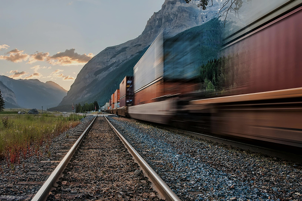 a train on the tracks